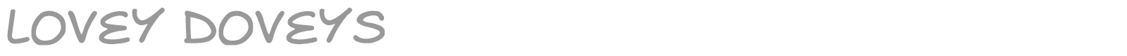 Lovey Doveys font preview